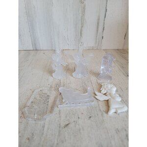 Acrylic angel cherub instrument Xmas home decor religious set